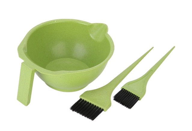 PLANT FIBER COLOR BOWL & BRUSH SET