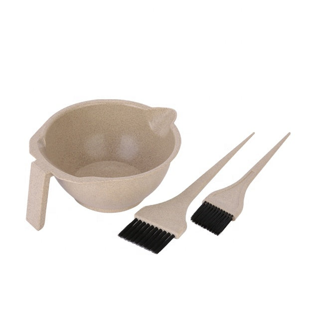 PLANT FIBER COLOR BOWL & BRUSH SET